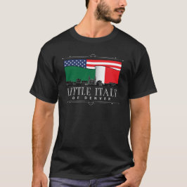 Camiseta Pequeña Italia de Denver Classic Logo NEGRO
