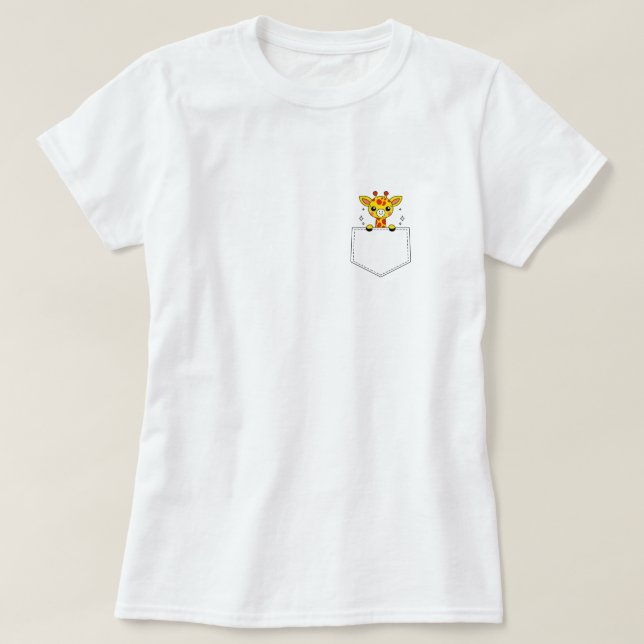 Camiseta "Pequeña jirafa, gran corazón" (Diseño del anverso)