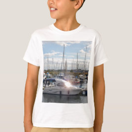 Camiseta Pequeña lancha motora captando el sol