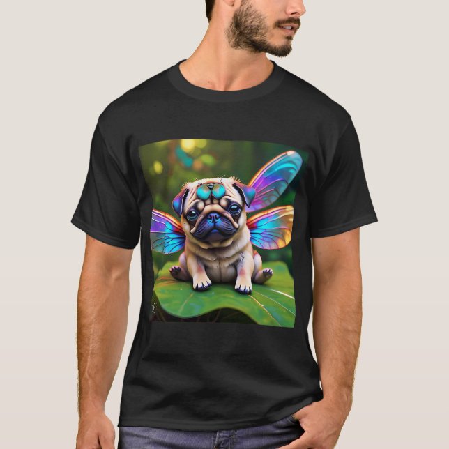 Camiseta Pequeña libélula pug (Anverso)