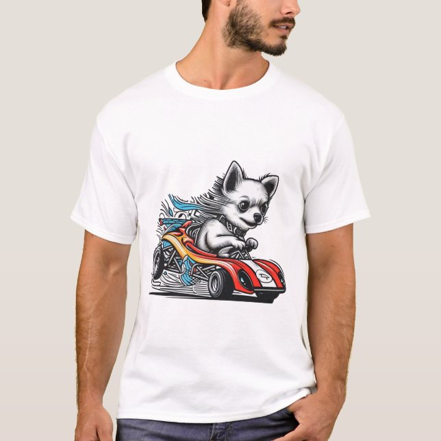 Camiseta Pequeña manifestación de autos de carrera de Chihu (Anverso)