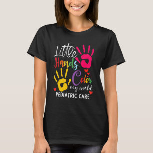 Camiseta Pequeña mano color pediátrico de mi mundo