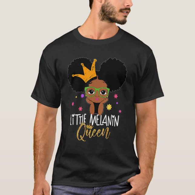 Camiseta Pequeña Melanin Reina África Mes de Historia Negra (Anverso)