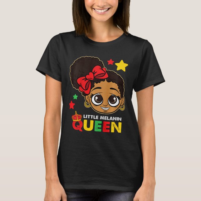 Camiseta Pequeña Melanina Reina Mes de Historia Negra Blm A (Anverso)