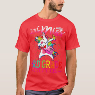 Camiseta Pequeña Miss 3° Grado Cutie Primer Día De La Escue