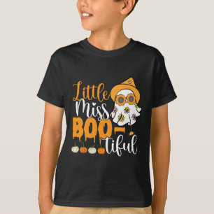 Camiseta Pequeña Miss Boo Bella Cute Boo Ghost Halloween To
