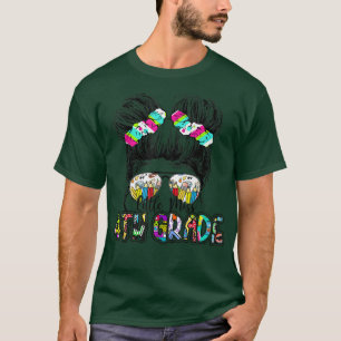 Camiseta Pequeña Miss Cuarto Grado Messy Bun Cuarto Grado 