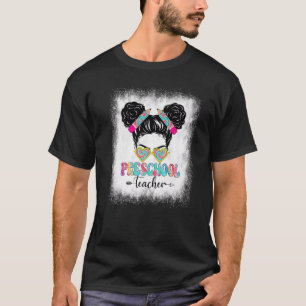Camiseta Pequeña Miss Enseñanza De Preescolar Adornada De N