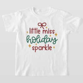 Camiseta Pequeña Miss Holiday Sparkle Navidades