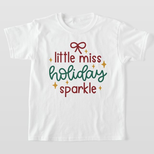 Camiseta Pequeña Miss Holiday Sparkle Navidades (Distribución)