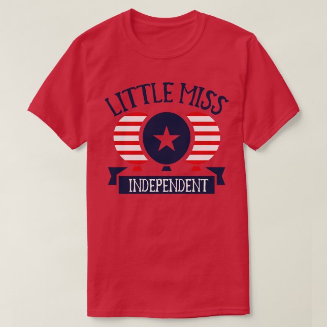 Camiseta Pequeña Miss Independiente 4 de julio (Diseño del anverso)