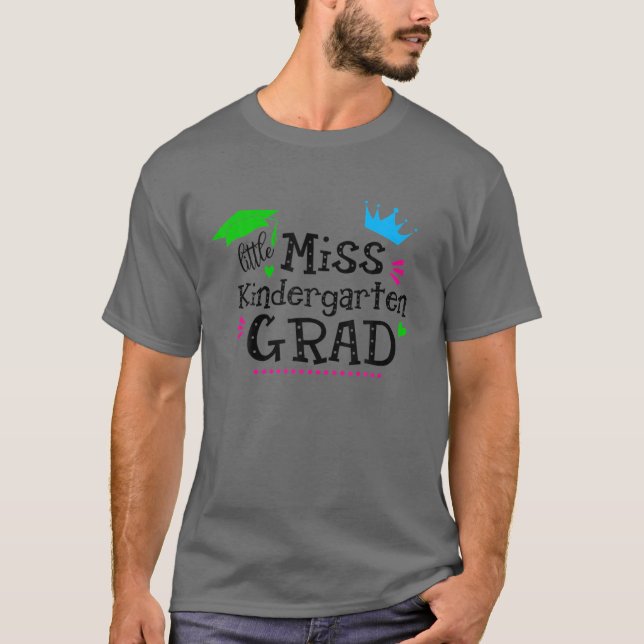 Camiseta Pequeña Miss Kindergarten Grad Funny Princess Litt (Anverso)