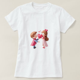 Camiseta Pequeña Miss linda superheroína El día de San Vale