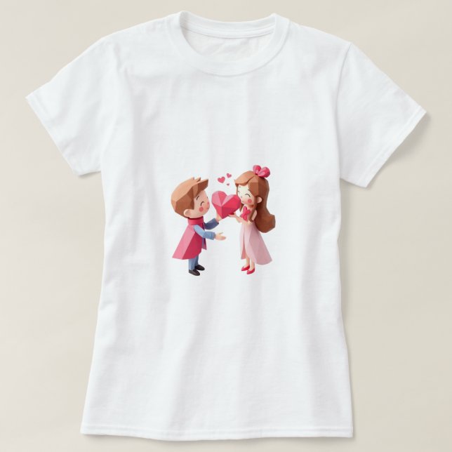 Camiseta Pequeña Miss linda superheroína El día de San Vale (Diseño del anverso)