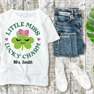 Camiseta "Pequeña Miss Lucky Charm" Tee del Día de San Patr