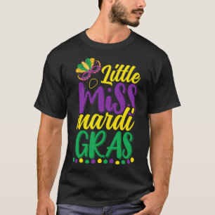 Camiseta Pequeña Miss Mardi Gras 2024 Perlas mujeres Chica