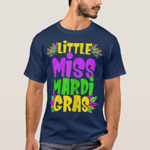 Camiseta Pequeña Miss Mardi Gras Carnaval de Nueva Orleans