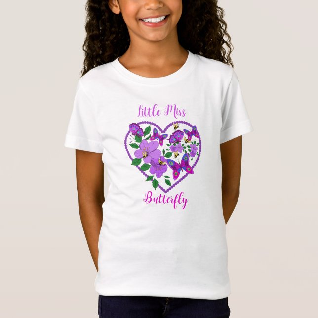 Camiseta Pequeña Miss Mariposa (Anverso)