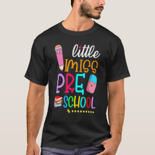 Camiseta Pequeña Miss Preescolar De Nuevo A Chicas De Prees