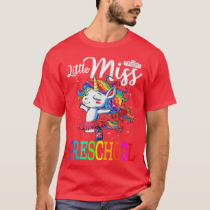 Camiseta Pequeña Miss Preescolar Primer Día De Chicas Escol