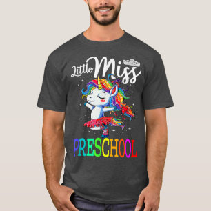 Camiseta Pequeña Miss Preescolar Primer Día De Chicas Escol