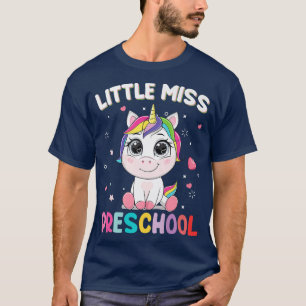 Camiseta Pequeña Miss Preescolar Primer Día De Escuela Unic