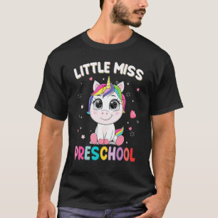Camiseta Pequeña Miss Preescolar Primer Día De Escuela Unic