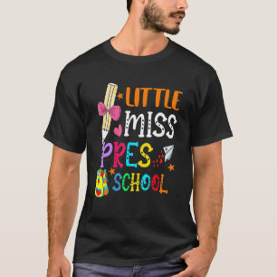 Camiseta Pequeña Miss Preescolar Primer Día De La Escuela S