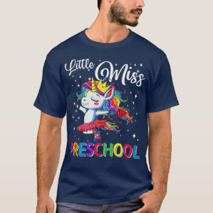 Camiseta Pequeña Miss Preescolar Unicornio Magnífico Primer
