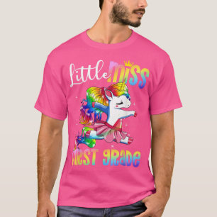 Camiseta Pequeña Miss Primer Grado Grado Gracioso Unicornio