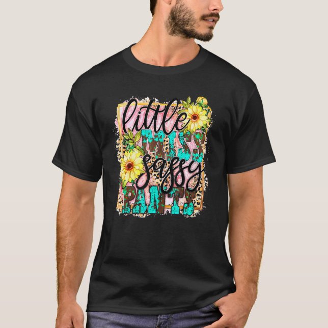Camiseta Pequeña Miss Sassy Pants Piel de vaca Leopardo del (Anverso)