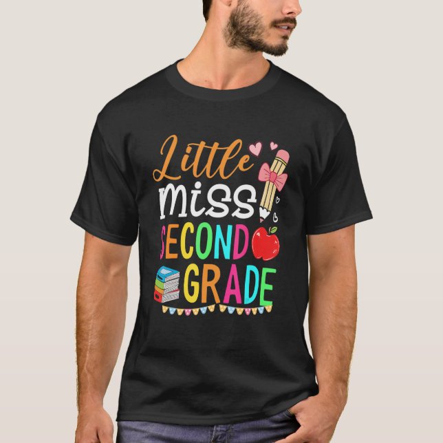 Camiseta Pequeña Miss Segundo Grado Corta De Vuelta Al Chic (Anverso)