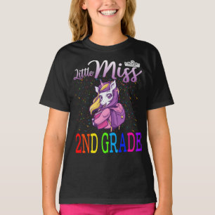 Camiseta Pequeña Miss Segundo Grado Unicornio