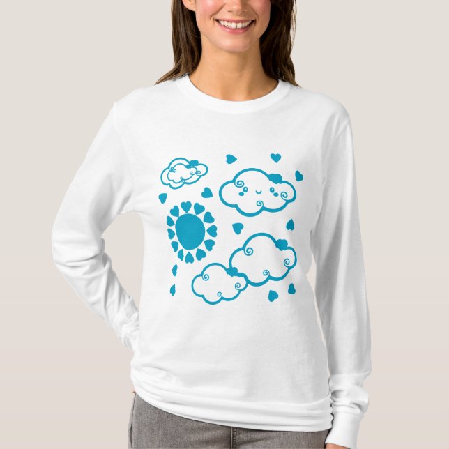 Camiseta Pequeña nube azul (Anverso)