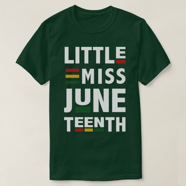 Camiseta Pequeña perdida 19 de junio celebrando el áfrica e (Diseño del anverso)