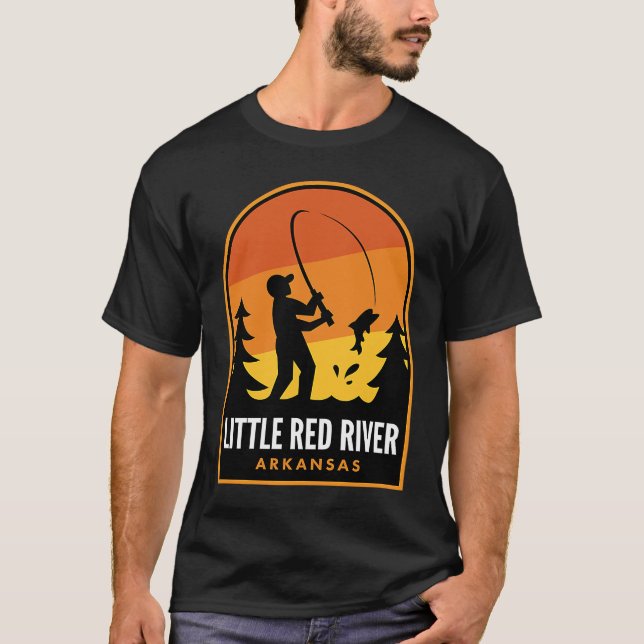Camiseta Pequeña Pesca del Río Rojo Arkansas (Anverso)