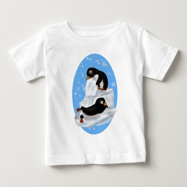 Camiseta pequeña, pingüinos de aplauso (Anverso)