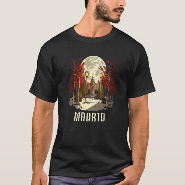 Camiseta Pequeña plaza en Madrid a la luz de la luna (Anverso)