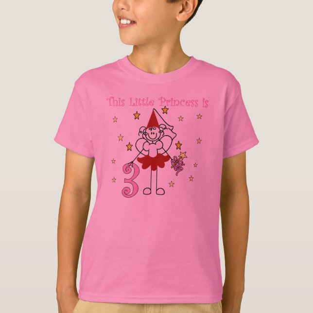 Camiseta Pequeña princesa 3ro cumpleaños (Anverso)