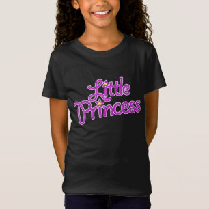 Camiseta Pequeña Princesa chica de texto gráfico rosa super