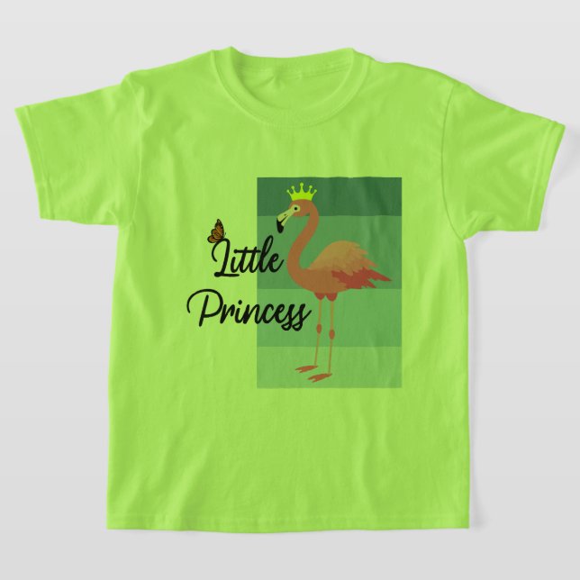 Camiseta Pequeña Princesa de diseño rosa de flamenco - Chic (Distribución)