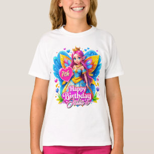 Camiseta Pequeña Princesa de Hadas Alas Arcoiris, regalo de