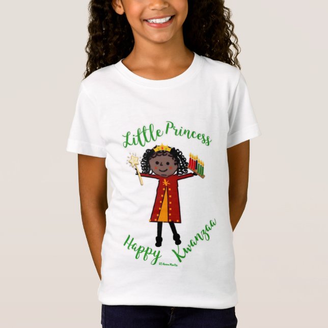 Camiseta Pequeña princesa - Kwanzaa feliz (Anverso)