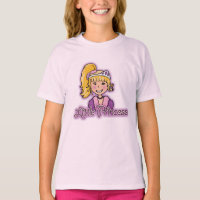 Pequeña Princesa rubia chica de pelo rosado
