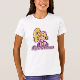 Camiseta Pequeña Princesa rubia chica de pelo rosado