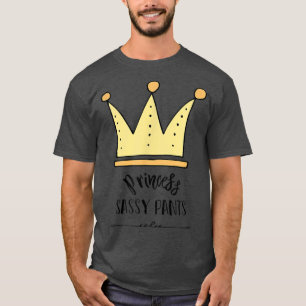 Camiseta Pequeña Princesa Sassy Pants Crown Kids T Adults 