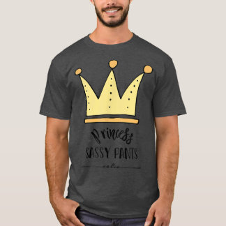 Camiseta Pequeña Princesa Sassy Pants Crown Kids T Adults