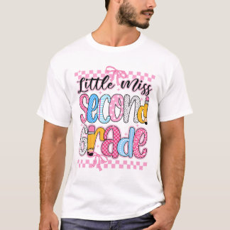 Camiseta Pequeña Señorita 2do Grado Ck Para Colegio Niñas C