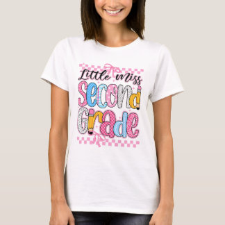 Camiseta Pequeña Señorita de 2do Grado Niña Coque Para Ir A