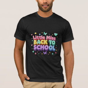 Camiseta Pequeña Señorita De Vuelta Al Cole 3D Pastel